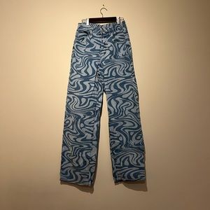 Swirl print Jeans